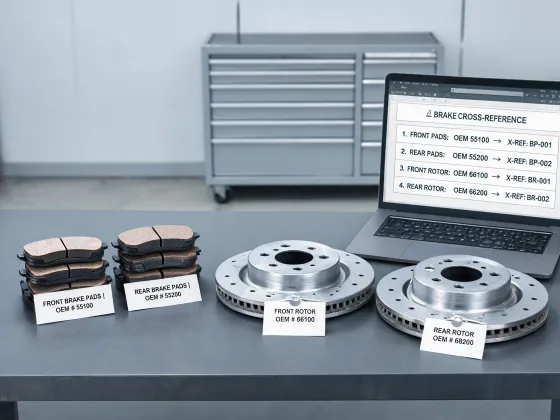 Brake catalog cross-reference desk