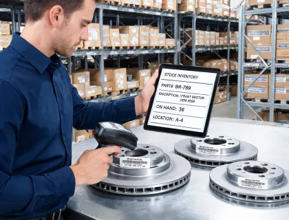 Distributor checking brake stock