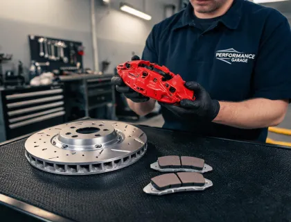 Performance garage brake inspection