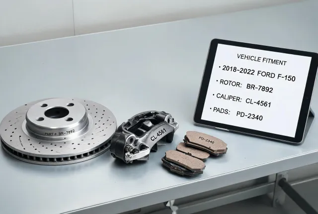 Brake fitment guide on service desk